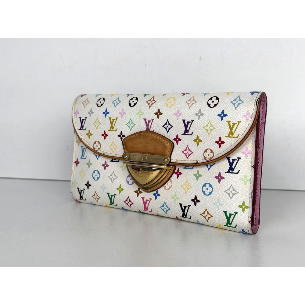 Louis Vuitton Multicolor Portefeuille Eugenie Wallet in White Canvas 2009